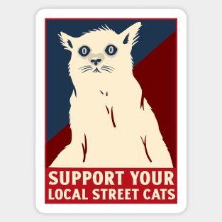 Support Your Local Street Cats Sticker